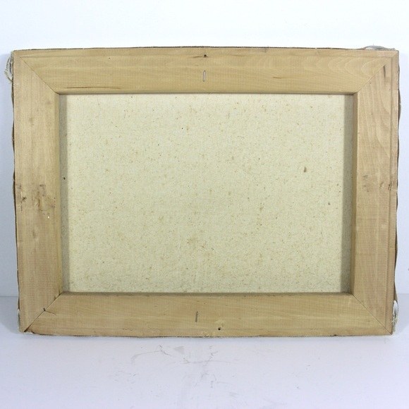 Vintage Oil Painting, Seascape, Beach Scene Boat Sand Dunes Waves Seagulls Beach - Picture 8 of 8